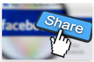 how to share a post using facebook page