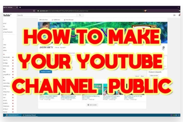 how to make your youtube channel public